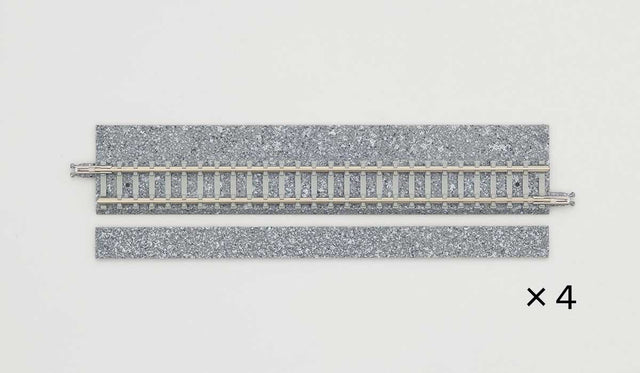 Wide-Roadbed Straight Track (for Turnout) S140-WP - Fine Track -- 5-1/2" 140mm pkg(4)