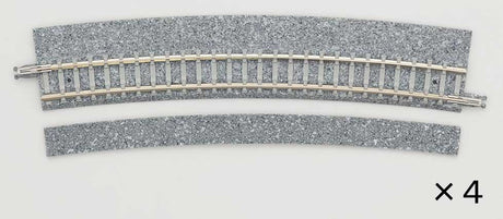 Wide-Roadbed Curve Track C541-15WP - Fine Track -- 21-5/16"  541mm Radius, 15 Degrees pkg(4)