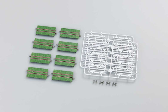 Green Grass-Embedded Street Track S70-WP(G) - Fine Track -- Includes Guardrails pkg(8)