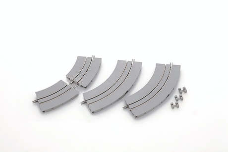 Wide Trolley/Streetcar (Tram) Super Mini Curve C103-WT - Fine Track -- 4-1/16" 103mm 2 Each 30 & 60 Degree Sections