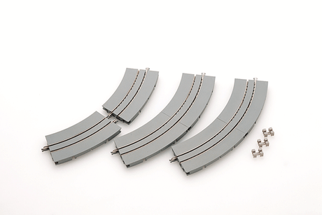Wide Trolley/Streetcar (Tram) Mini Curve C140-WT - Fine Track -- 5-1/2" 140mm 2 Each 30 & 60 Degree Sections