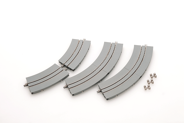 Wide Trolley/Streetcar (Tram) Mini Curve C140-WT - Fine Track -- 5-1/2" 140mm 2 Each 30 & 60 Degree Sections