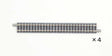 Straight Track S140 - Fine Track -- 5-1/2"  140mm pkg(4)