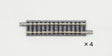 Straight Track S70 - Fine Track -- 2-3/4"  70mm pkg(4)