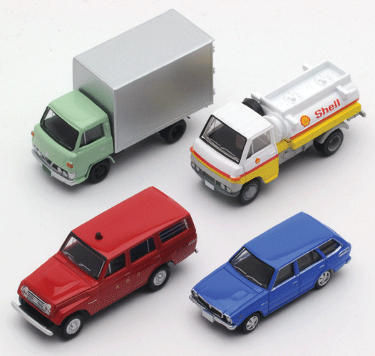 Commercial Vehicle Set -- Box Truck, Shell Fuel Truck, SUV & Station Waqon-1