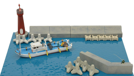 Dockside Details -- Kit - Includes Breakwater Wall, Pylons, Lighthouse
