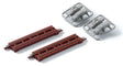 Through Girder Bridge 2-Pack - Fine Track -- Red, 2.75"  70mm