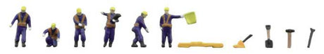 Working People in Blue Uniforms with Accessories 131-2 -- pkg(6)