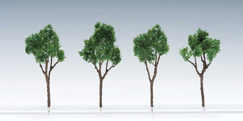 Deciduous Trees without Bases -- Dark Green pkg(4)