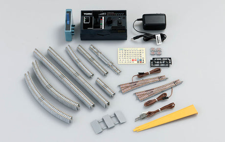 My Plan NR-PC A+B Track Starter Set - Fine Track -- 22 x 66"  56 x 168cm Oval w/Siding, Power Pack and Rerailer-1