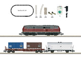 Diesel Freight Starter Set - Standard DC - Minitrix - My Hobby -- German Federal Railroad DB Class 216, 2 Cars, Track Oval, Digital Controller-2