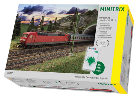 Diesel Freight Starter Set - Standard DC - Minitrix - My Hobby -- German Federal Railroad DB Class 216, 2 Cars, Track Oval, Digital Controller-4