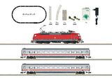 Intercity Passenger Train Starter Set - Standard DC - Minitrix -- German Federal Railway - Class 120, 2 Cars, Track Oval, Power Pack-2