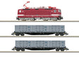 German State Railroad Freight Train Digital Starter Set - Sound and DCC -- Class 243 Electric, 2 Container Cars, Track Oval, Mobile Station Controller