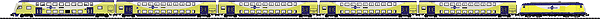 Diesel-Electric Passenger Express Train Set (Limited Edition) -- Metronom - Class 246 Loco, 5 Bi-Level Passenger Cars
