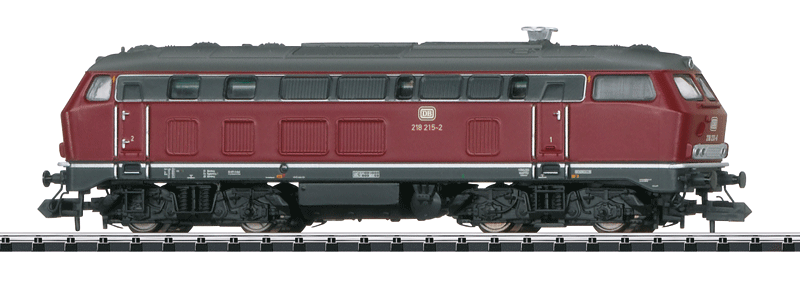 Minitrix Class 218 Diesel - Sound & DCC/Selectrix Equipped -- German Federal Railway (Era IV; red, gray)