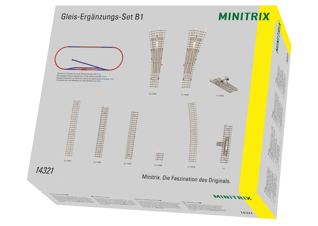 Code 80 B1 Track Extension Set - Minitrix-1