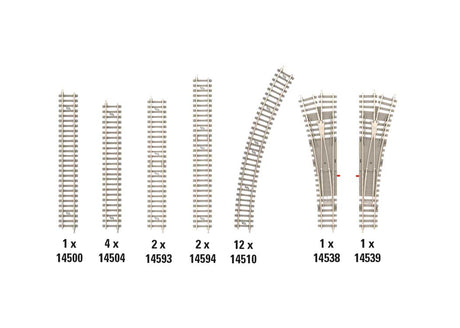 Code 80 B2 Track Extension Set - Minitrix-2