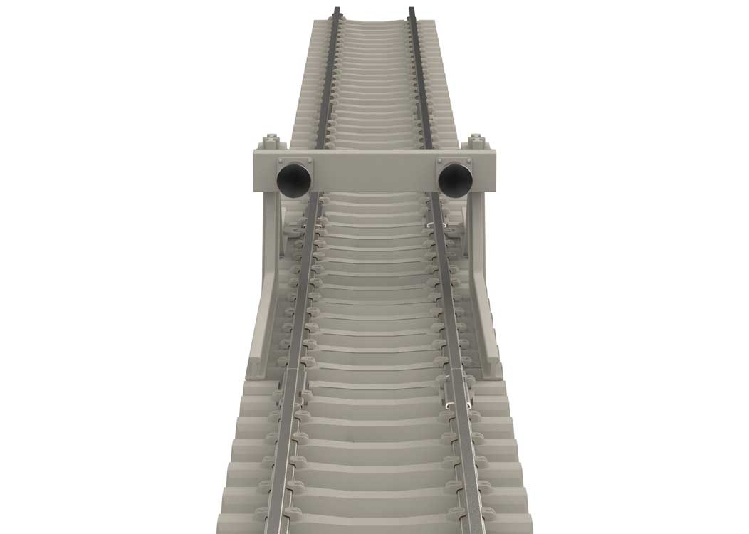 Code 60 Straight Track Section - Nickel Silver Rail, Concrete Ties -- 17.5mm Length pkg(10)-4