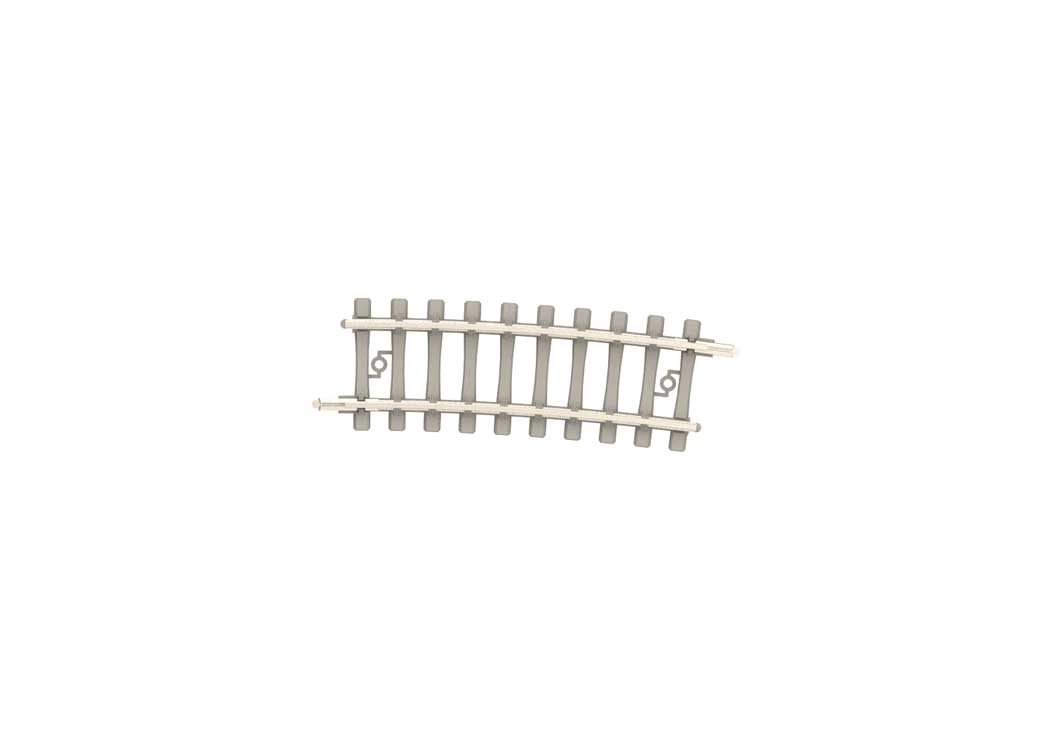 Code 60 Curved Track Section - Nickel Silver Rail, Concrete Ties -- 12-15/16"  329mm Radius 3 - 7.5 Degrees pkg(10)
