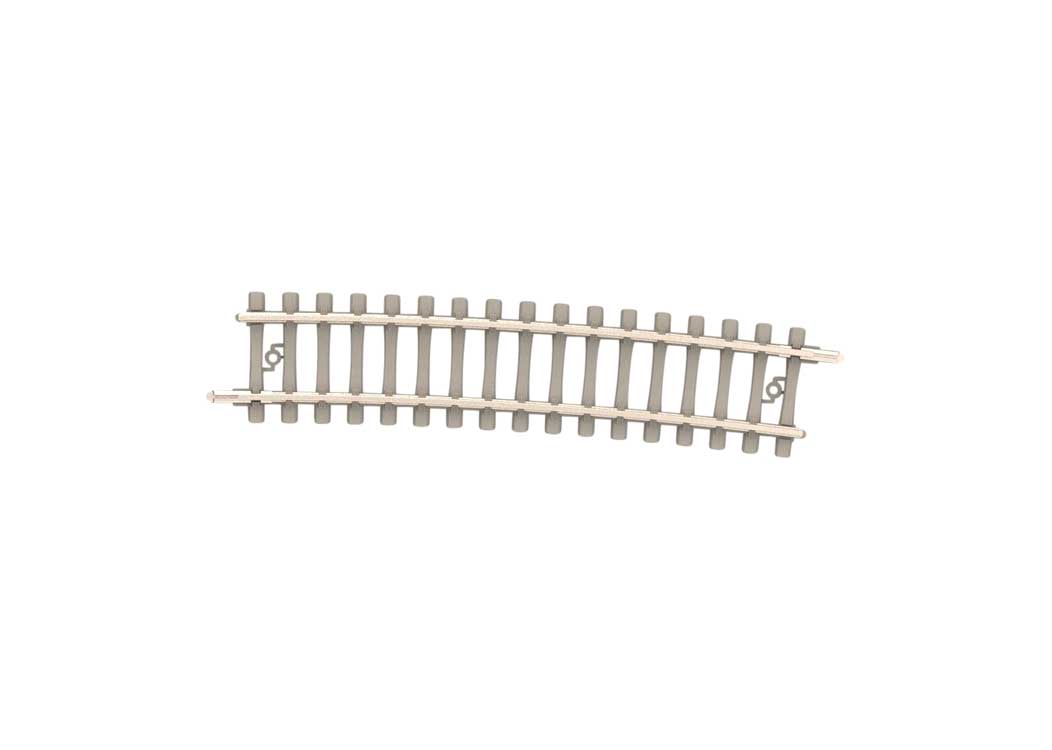 Code 60 Curved Track Section - Nickel Silver Rail, Concrete Ties -- 20-11/16"  526.2mm Radius 6 - 7.5 Degrees pkg(10)