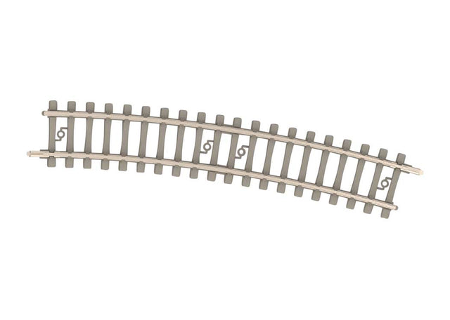 Code 60 Curved Track Section - Nickel Silver Rail, Concrete Ties -- 12-15/16"  329mm Radius 3 - 15 Degrees pkg(10)