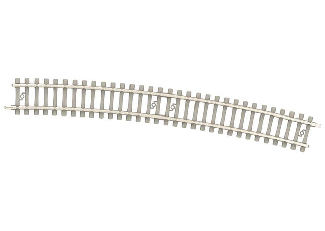 Code 60 Curved Track Section - Nickel Silver Rail, Concrete Ties -- 19-3/8"  492.6mm Radius 5 - 15 Degrees pkg(10)