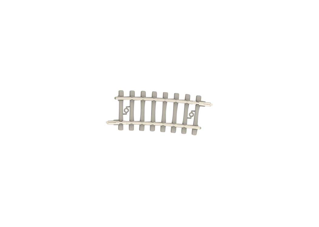 Code 60 Curved Track Section - Nickel Silver Rail, Concrete Ties -- 10-5/16"  261.8mm Radius 2a - 7.5 Degrees pkg(10)