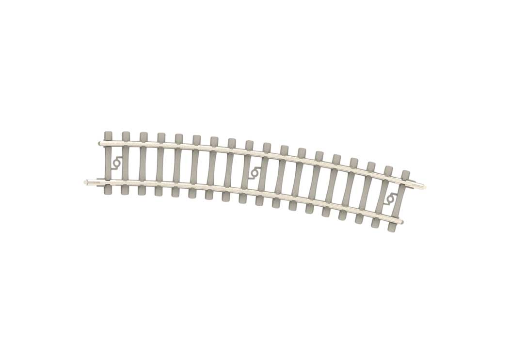 Code 60 Curved Track Section - Nickel Silver Rail, Concrete Ties -- 11-5/8"  295.4mm Radius 2b - 15 Degrees pkg(10)