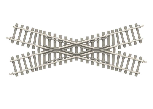 Code 60 30-Degree Crossing - Nickel Silver Rail, Concrete Ties -- 4-1/8"  104.2mm Length-1