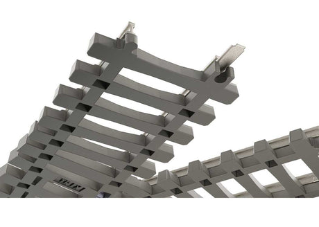 Code 60 30-Degree Crossing - Nickel Silver Rail, Concrete Ties -- 4-1/8"  104.2mm Length-2
