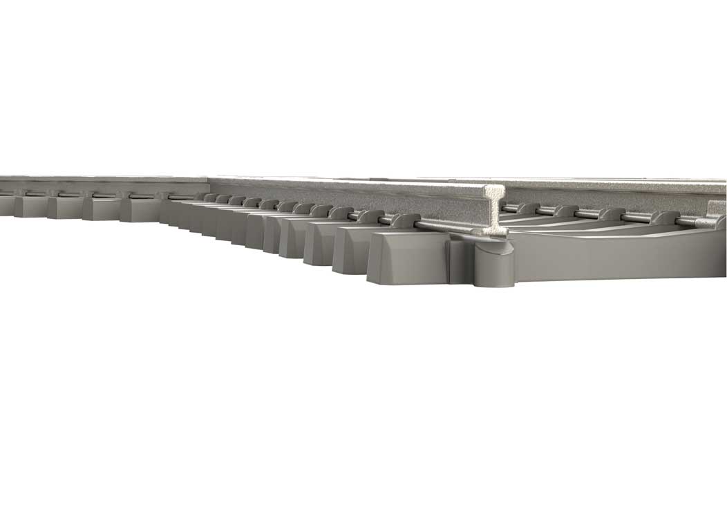 Code 60 30-Degree Crossing - Nickel Silver Rail, Concrete Ties -- 4-1/8"  104.2mm Length-3