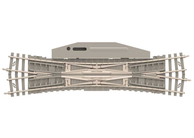 Code 60 Double Slip Remote Turnout w/Concrete Ties -- 15 Degree R4 362.6mm Radius Curve 5-1/8"  129.8mm
