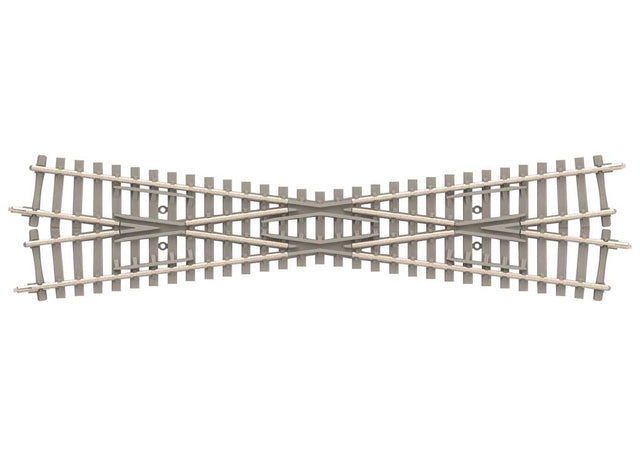 Code 60 15 Degree Crossing w/Concrete Ties -- 5-1/8"  129.8mm