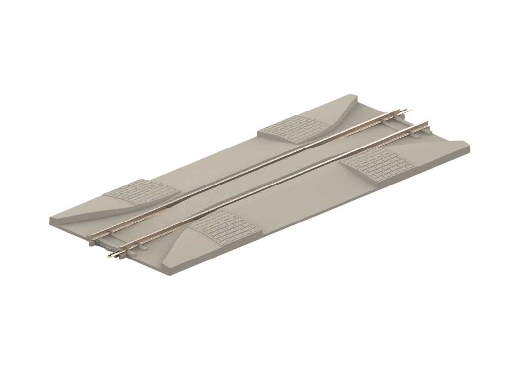 Code 60 Straight Rerailer Track - Nickel Silver Rail, Concrete Ties -- 4-1/8"  104.2mm Length-1
