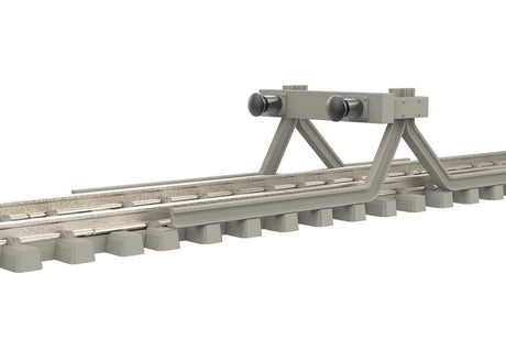 Code 60 Straight Bumper Section - Nickel Silver Rail, Concrete Ties -- 2"  50mm-2