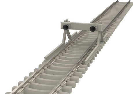 Code 60 Straight Bumper Section - Nickel Silver Rail, Concrete Ties -- 2"  50mm-3