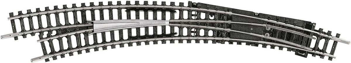 Code 80 Curved Manual Turnout -- Left Hand, R3/R4, 12-15/16"  329mm, 14-1/4"  362.6mm Radius, 30 Degrees