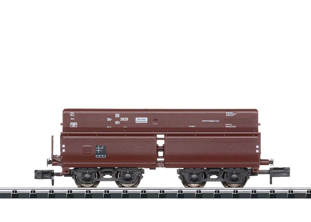Type Erz IId Hopper with Ore Load 10-Pack - Ready to Run - Minitrix -- German Federal Railroad DB (Era II, Boxcar Red)-2