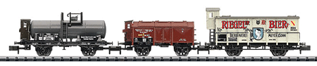 Gondola/Reefer/Tank Car Set, Era I -- Grand Duchy of Baden State Railroad