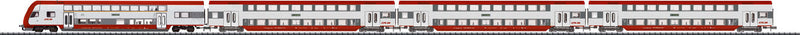 Bi-Level 4-Car Set w/Cab Car - Ready to Run -- Luxembourg State Railways CFL (Era V; white, gray, red)-1