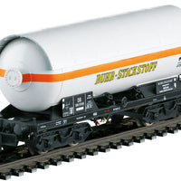 4-Axle Pressurized Gas Tank Car 4-Pack - Ready to Run -- 1 Each: Eva RR Transport, VTG, Ruhr Nitrogen & BP (Era III 1980s)
