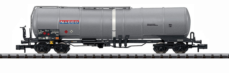 Type Zans Petroleum Oil Tank Car 4-Pack - Ready to Run - Minitrix -- Nacco (Era VI 2012, silver-gray)