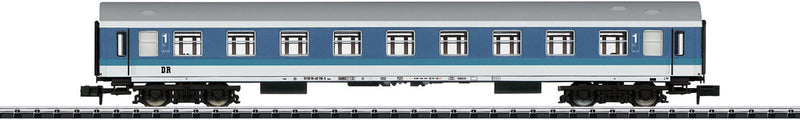 Type Ame Y-B Coach - Ready to Run - Minitrix -- German State Railroad (Era V; blue, green, gray)