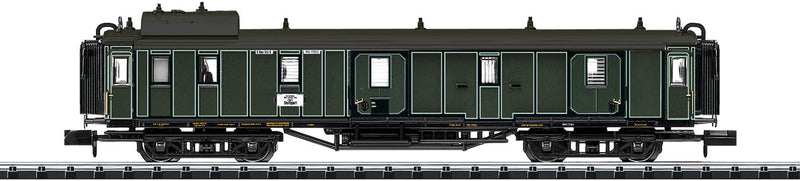 Type PPu Baggage Car - Ready to Run - Minitrix -- Royal Bavarian State Railroad K.Bay.Sts.B. (Era I 1908; green, black)