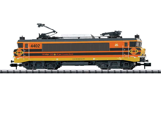 Class 1600 Electric - Standard DC - Minitrix -- Rotterdam Rail Feeding B.V. RRF #4402 (Era VI 2021, orange, black, yellow)