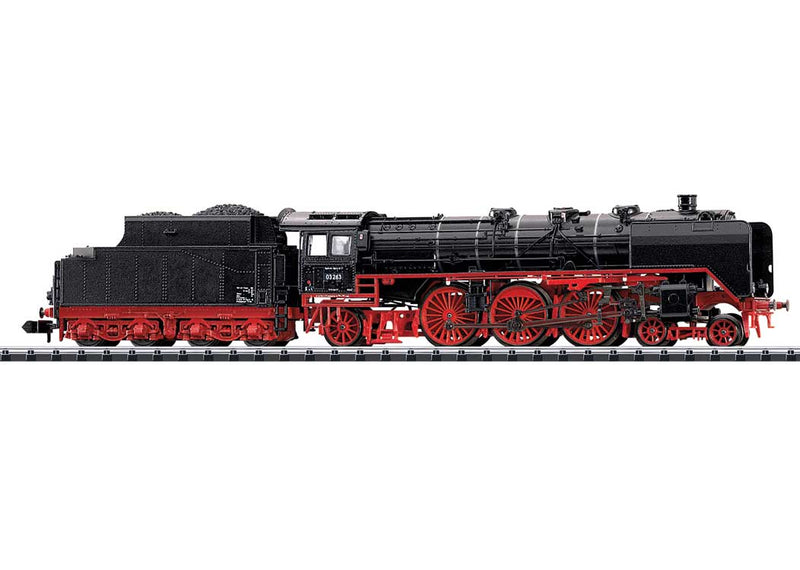 Class 03 4-6-2 - Sound and DCC - Minitrix -- German Federal Railway #03 263 (Era III 1952, black, red)-1