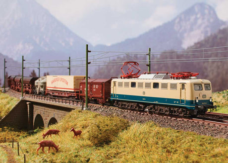 Class 150 Electric - Sound and DCC-SX - Minitrix -- German Federal Railroad DB #150 071-9 (Era IV 1978, ivory, Ocean Blue)-2