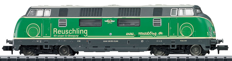 Class V 200 Diesel Locomotive - Standard DC - Mini-Trix -- Brohltal Railroad BE #220 053 der (Era VI; green, gray)