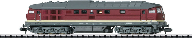 Class 132 Ludmilla Diesel - Sound and DCC - Minitrix - My Hobby -- German State Railroad DR 132 372-4 (Era IV 1974, red, gray, ivory)